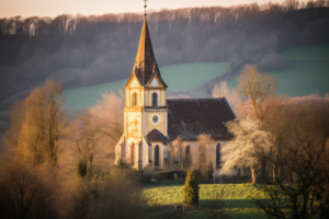 Dieses Foto zeigt die beeindruckende gotische Architektur der Dorfkirche Alt-Britz aus dem 13. Jahrhundert. Das komplexe Design und die historische Bedeutung der Kirche machen sie zu einem bemerkenswerten Wahrzeichen, das die reiche Geschichte und das architektonische Erbe der Gegend präsentiert.